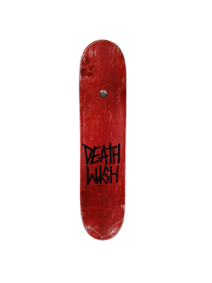 Deathwish Lizard King Sketchy Face Black White Green Red Top Size 7.4" Vintage NOS Deck