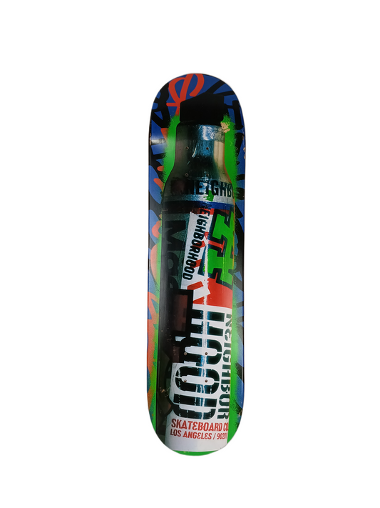 Neighborhood Spray Can Green Red Multi Size 7.625" Vintage NOS Deck 2002