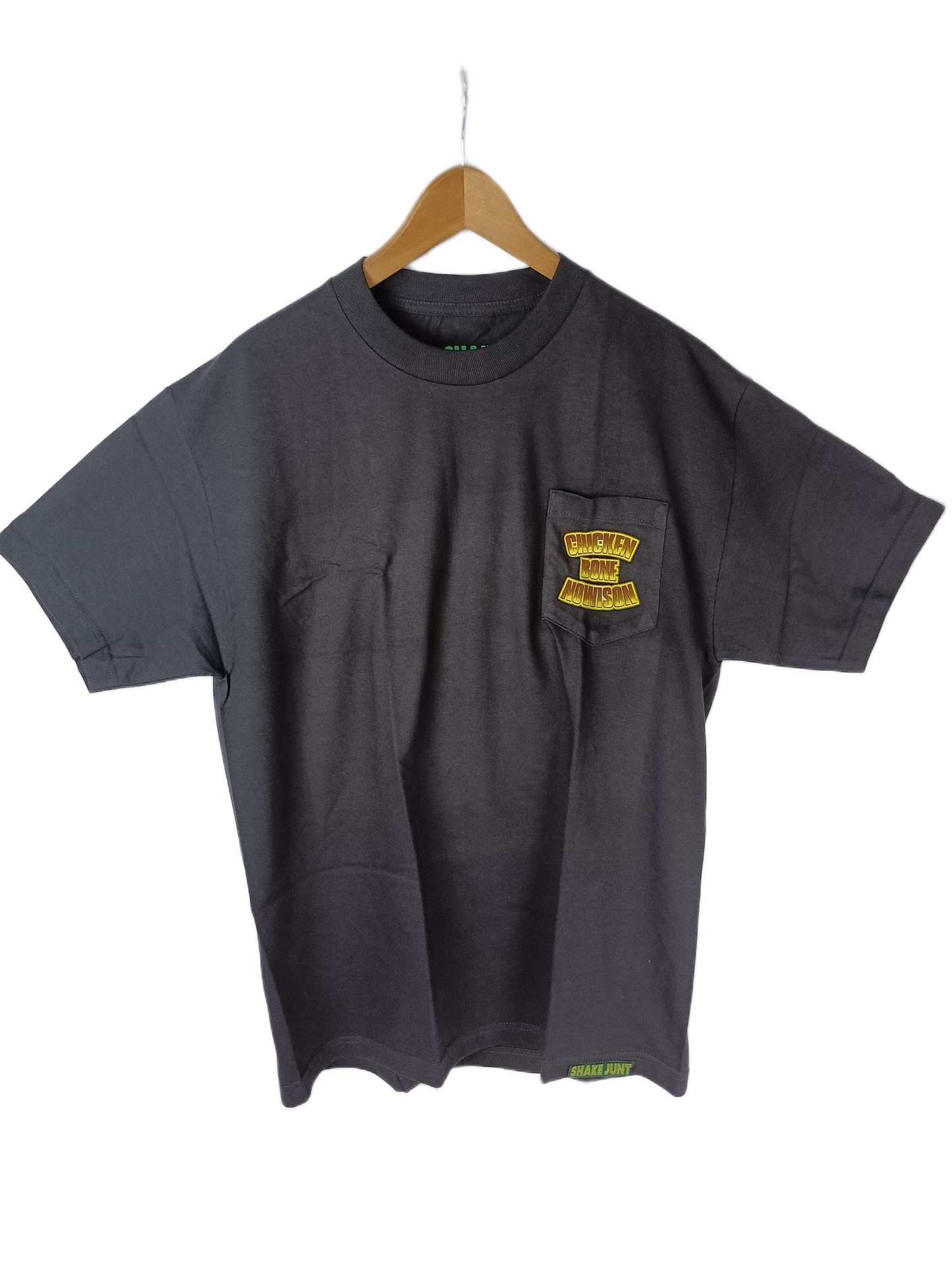 Deathwish Chicken Bone Black Gold Yellow Green Mens Size L S/s Vintage Pocket Shirt