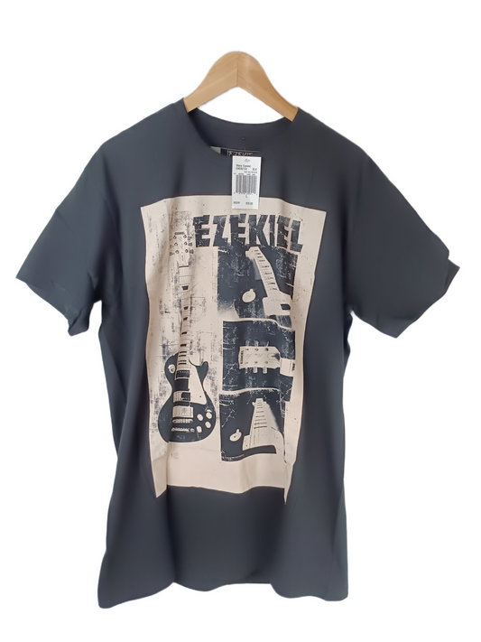 Ezekiel Face Melter Slim Black White Mens Size L S/s Vintage Shirt