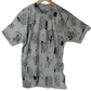 Baker Shanks And Spoons Grey Black Red Mens Size Large S/s Shirt