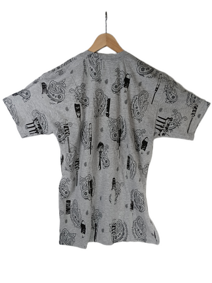 Baker Shanks And Spoons Grey Black Red Mens Size Large S/s Shirt