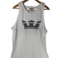 Supra Grey Leopard Print Crown White Mens Size L Sleeveless Tank Top Shirt