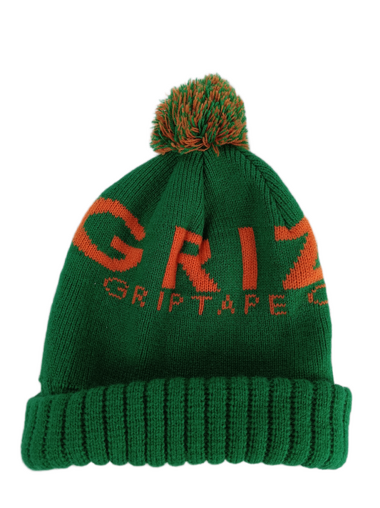 Grizzly Griptape Torey Pudwill Signature Grizzly Company Green Orange One Size Fits All Vintage Pom-Pom Beanie