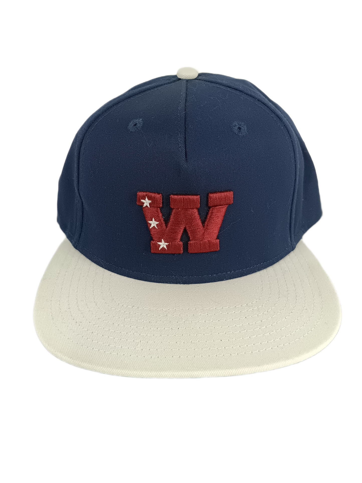Waters Army W 3 Star Navy Burgundy Cream One Size Fits All Vintage Snapback Hat