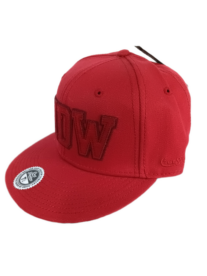 Cast Shadow SHDW Large Red Felt Material Print Size Medium Medium - Large 7 1/4 57.7cm Vintage Fitted Hat