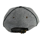 Collab CLB Initials Black Heather Grey Wool Pinstriped One Size Fits All Vintage Leather Brass Buckle Strapback Hat