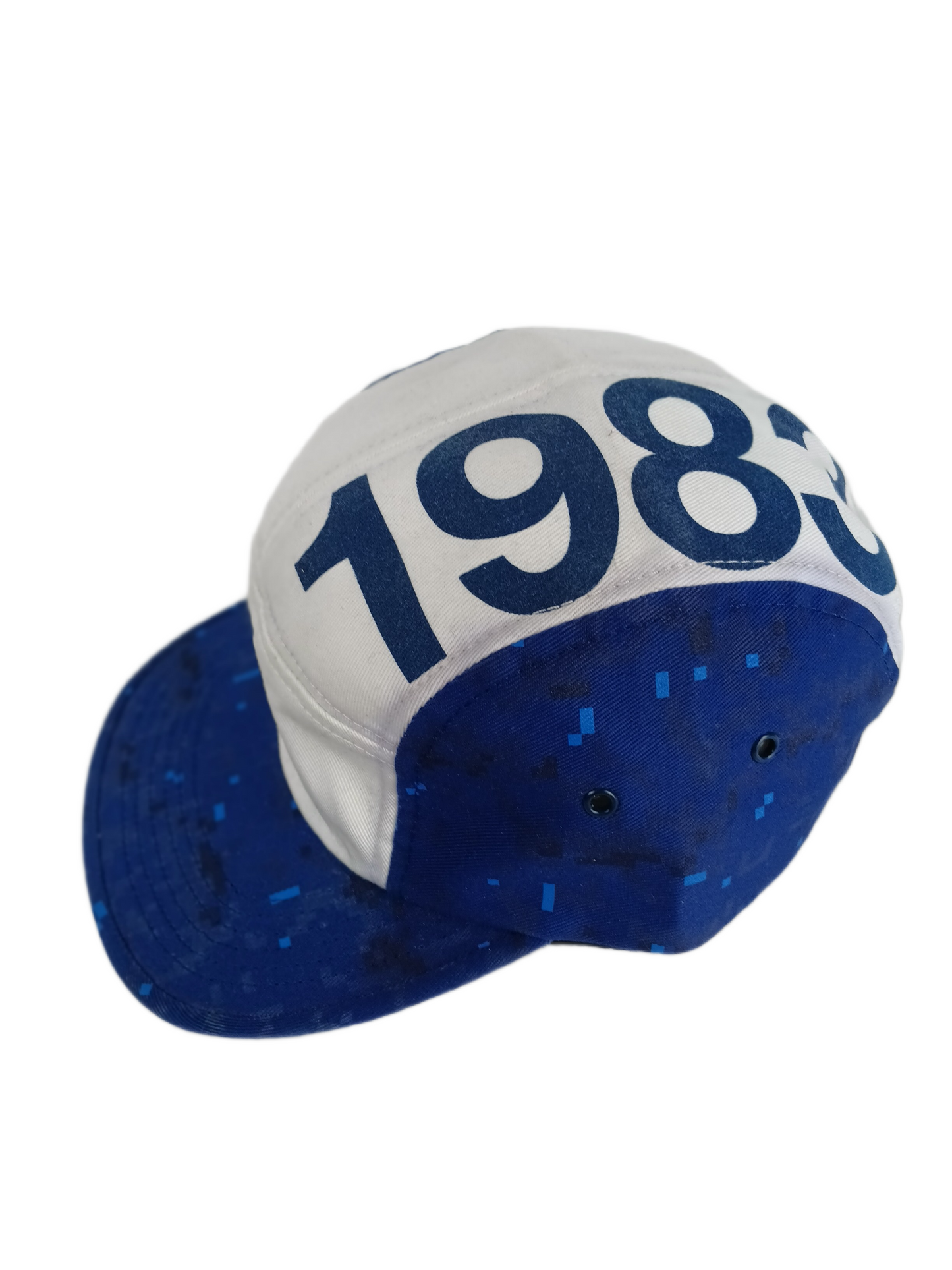 Waters Army Pixelated 1983 Blue White Black One Size Fits All Vintage 5 Panel Strapback Hat