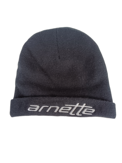 Arnette Classic Arnette Logo Black Silver One Size Fits All Vintage Beanie
