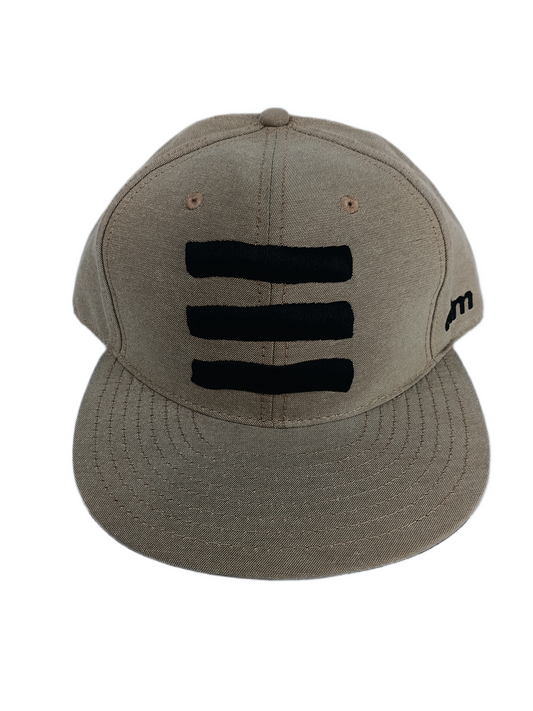 Elm Company ELM 3 Thick Lines Black Size 7 3/8 Vintage Fitted Hat