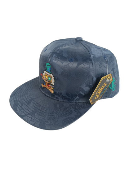 Official Genius Voodoo Doll Blue Brown Multi One Size Fits All Vintage Satin Snapback Hat