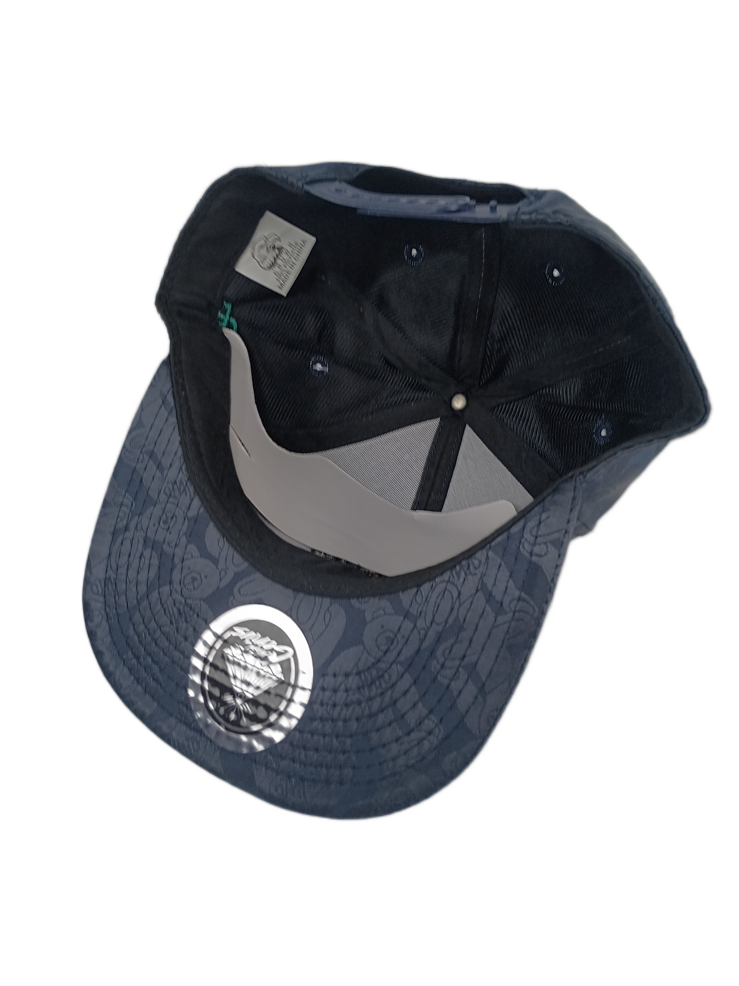 Official Genius Voodoo Doll Blue Brown Multi One Size Fits All Vintage Satin Snapback Hat