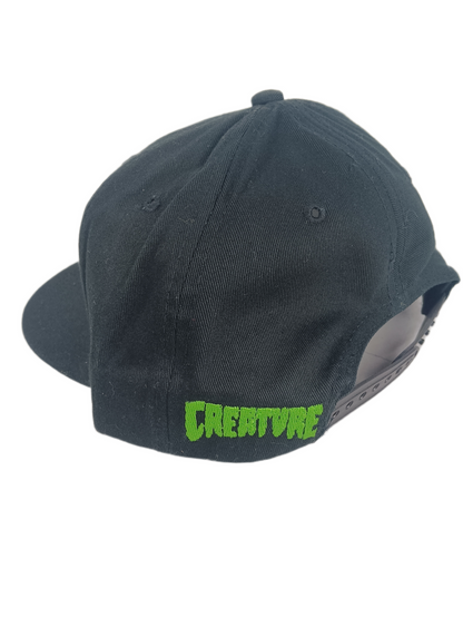 Creature SECURITY Black Green One Size Fits All Vintage Snapback Hat