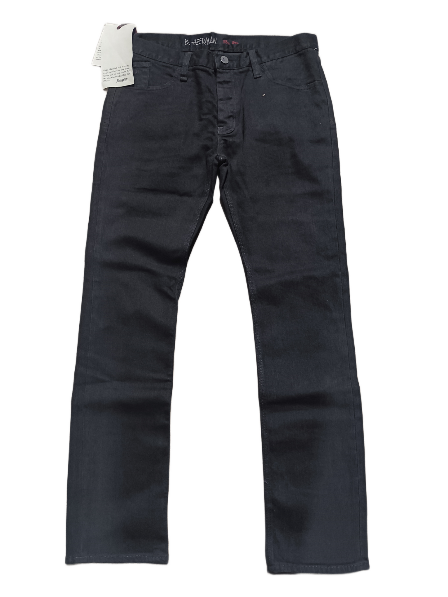Altamont Bryan Herman Herman Wilshire Low Signature Black Mens Size 33 X 34 Vintage Jeans
