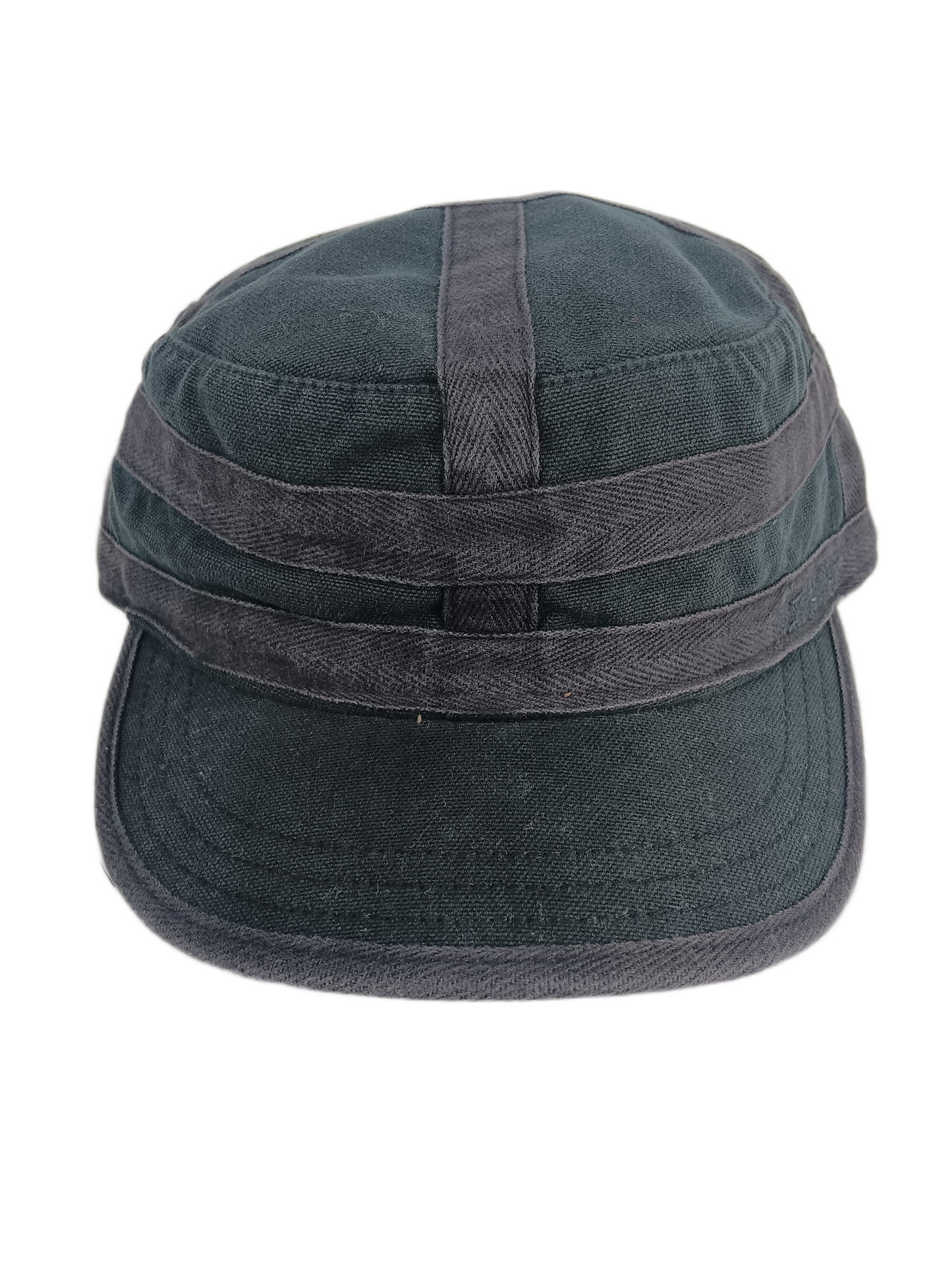 Altamont Infantry Black Purple Denim Striped One Size Fits All Vintage Velcro Strapback Hat