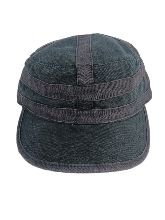 Altamont Infantry Black Purple Denim Striped One Size Fits All Vintage Velcro Strapback Hat