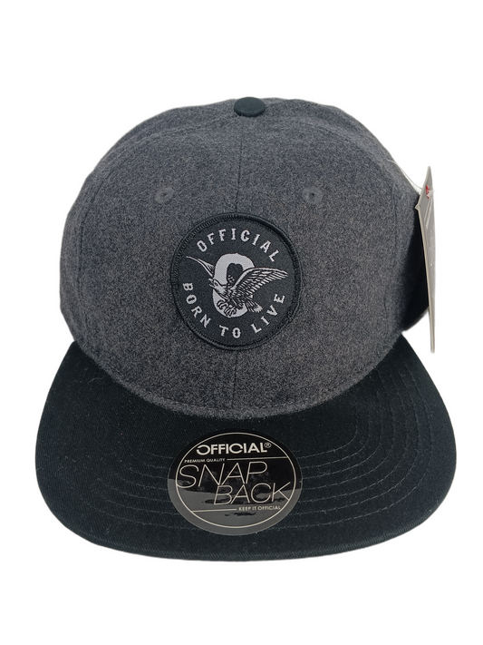 Official Jamie Thomas Born To Live JT Wool Eagle Black White Grey One Size Fits All Vintage Snapback Hat