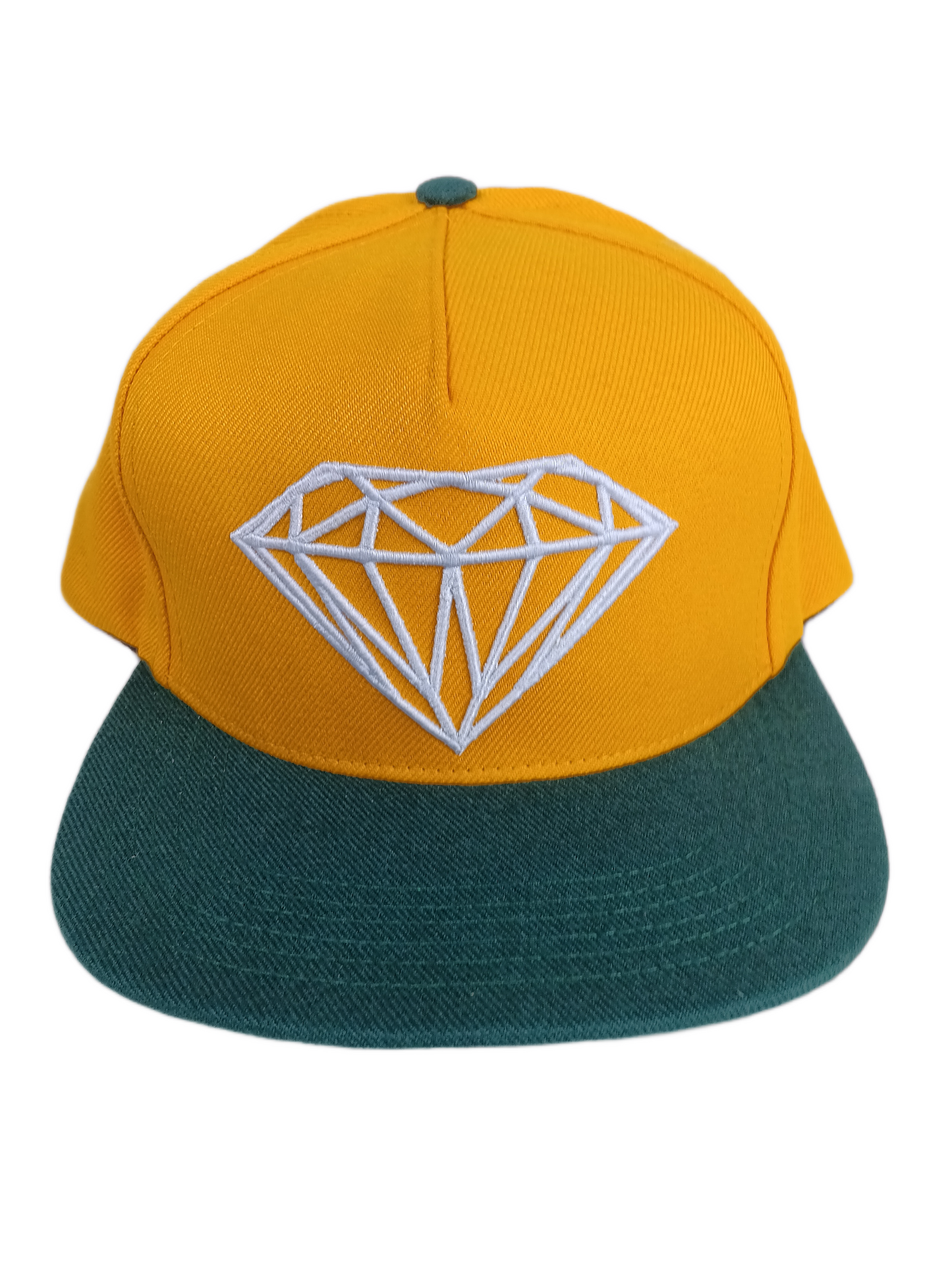 Diamond Yellow Green Silver Diamond Logo One Size Fits All Vintage Snapback Hat