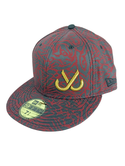 JSLV X New Era 59Fifty Red Black Camo Print Gold Size M - L 7 3/8 58.7cm Vintage Fitted Hat