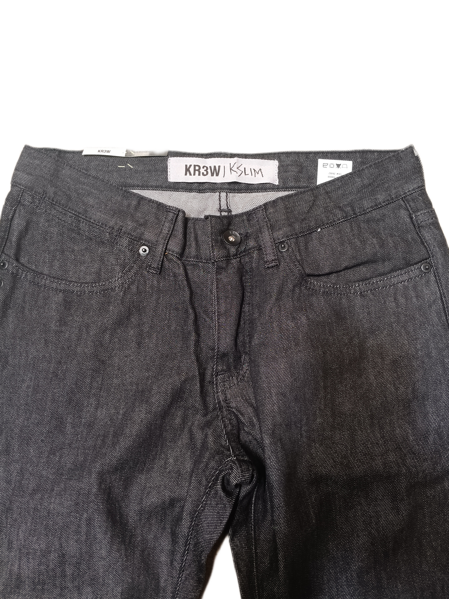 Krew K Slim Basics Black Mens Size 30 Vintage Denim Jeans