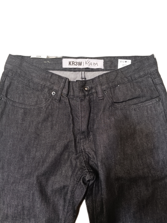 Krew K Slim Basics Black Mens Size 30 Vintage Denim Jeans