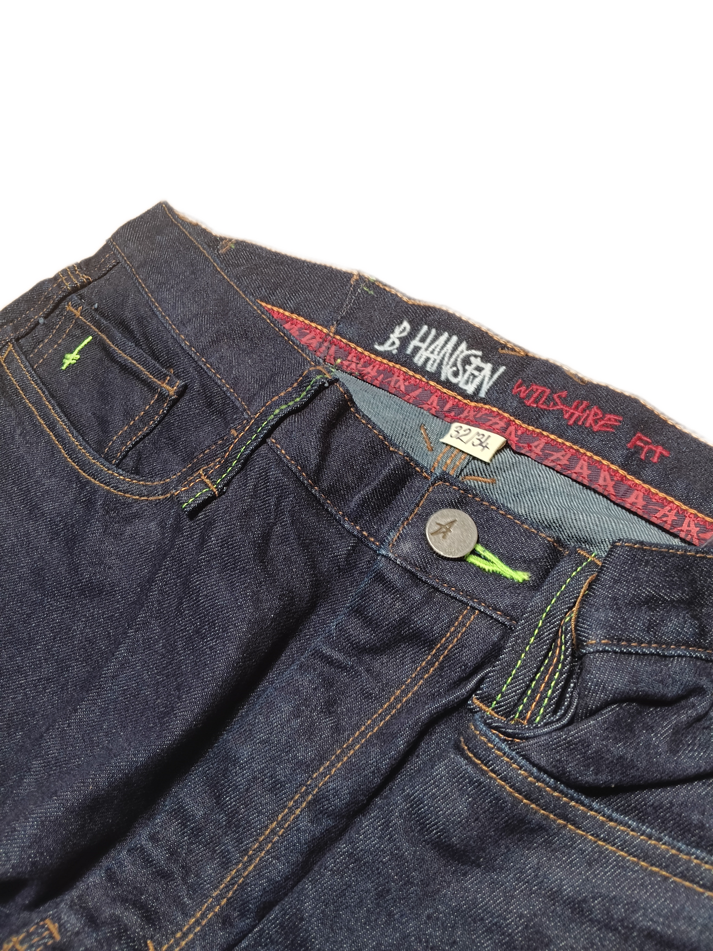 Altamont Brian Slash Hansen Wilshire Signature Fit Indigo Denim Mens Size 32 X 34 Vintage Jeans
