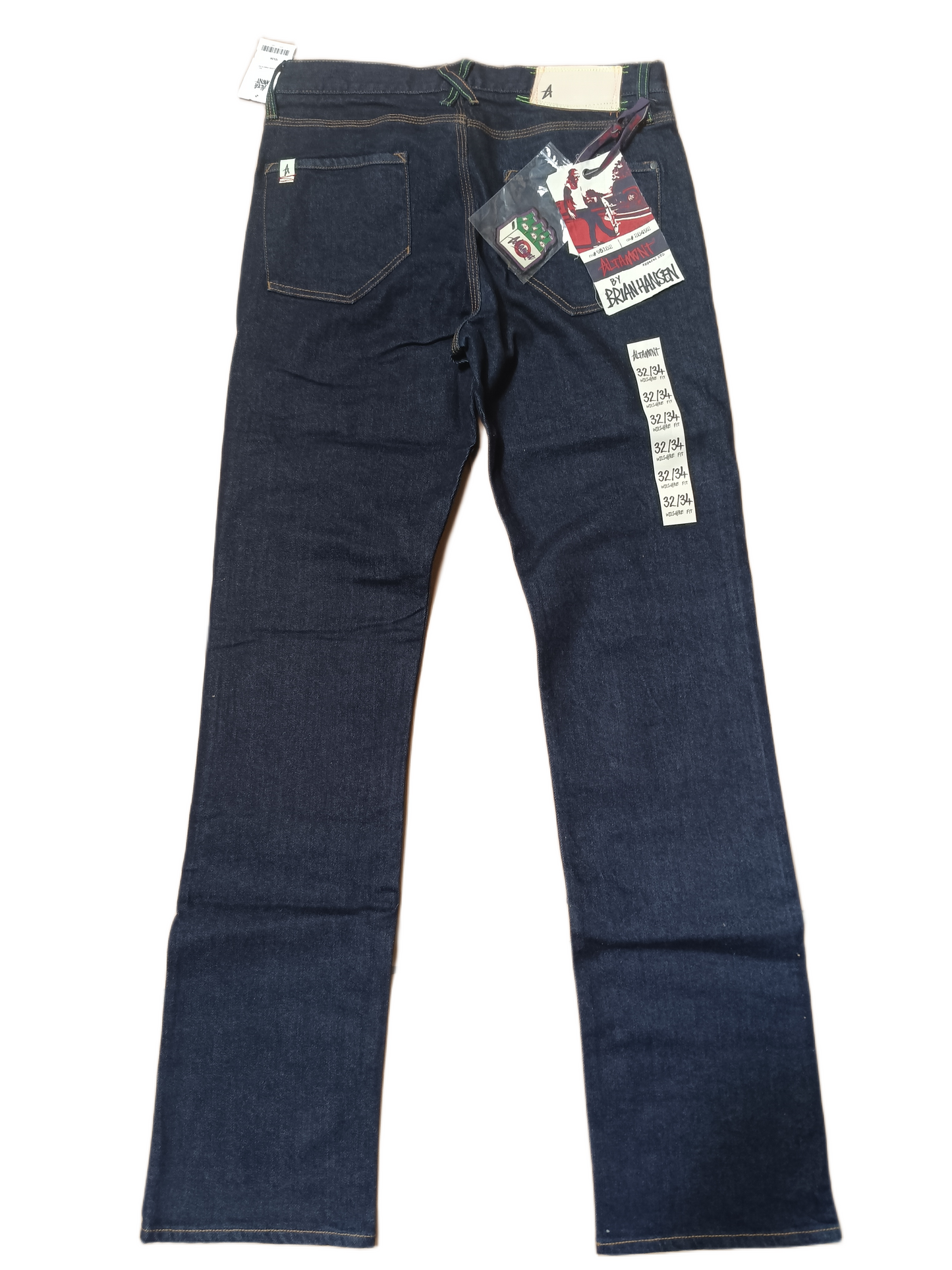 Altamont Brian Slash Hansen Wilshire Signature Fit Indigo Denim Mens Size 32 X 34 Vintage Jeans
