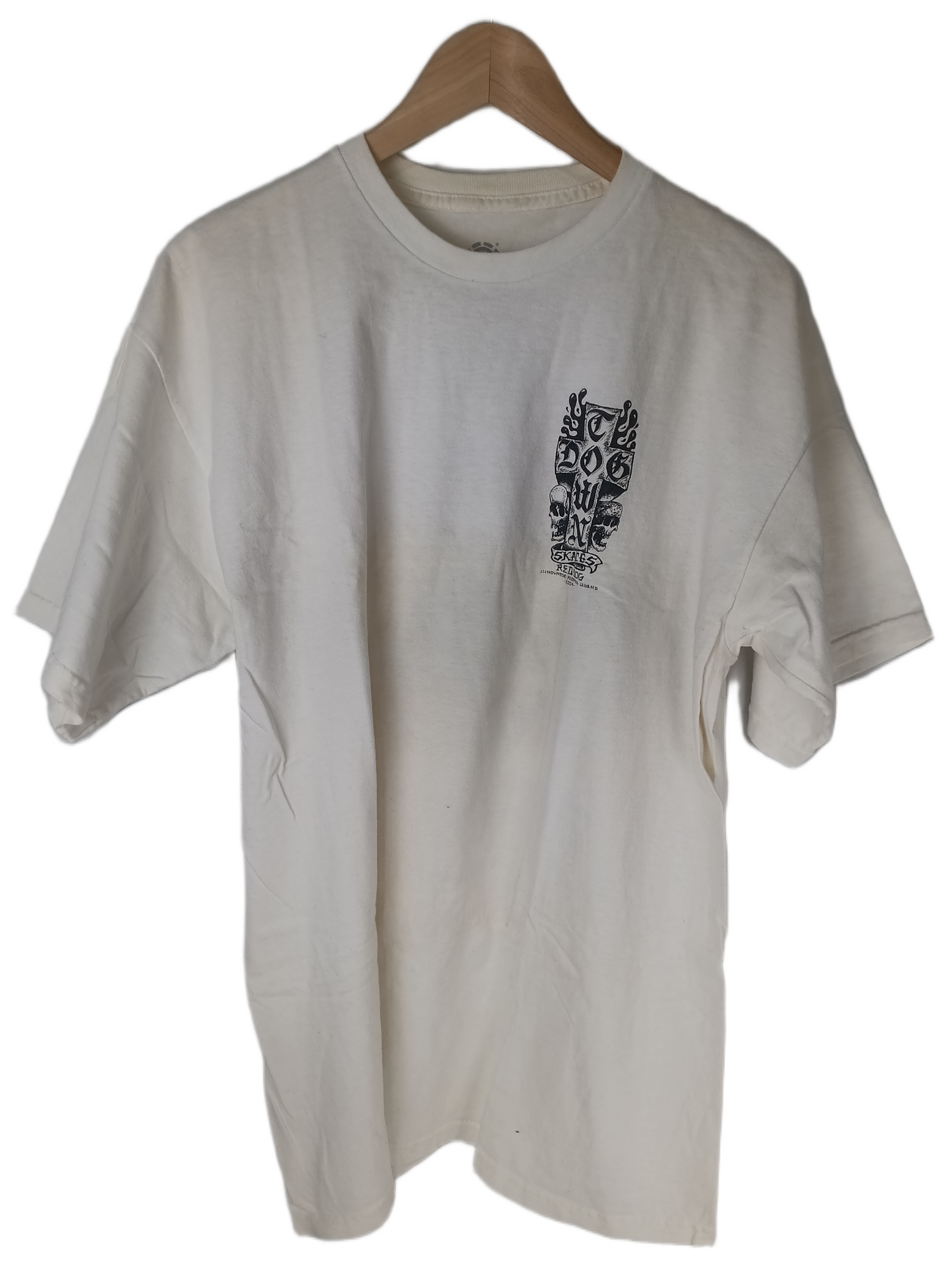 Element X Dogtown Jim "Red Dog" Muir Black White Dogtown Cross Mens Size L S/s Vintage Shirt 2014