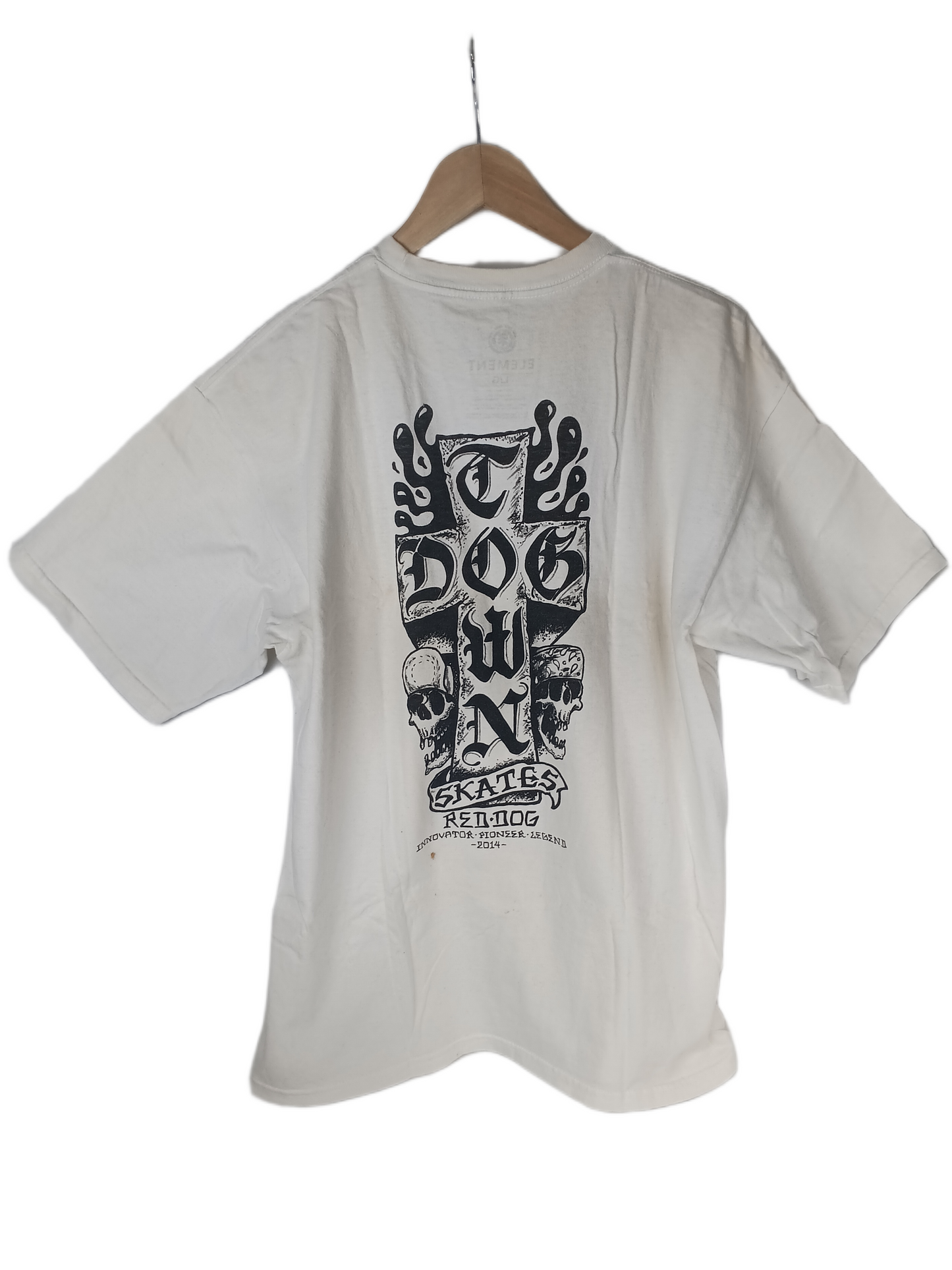 Element X Dogtown Jim "Red Dog" Muir Black White Dogtown Cross Mens Size L S/s Vintage Shirt 2014