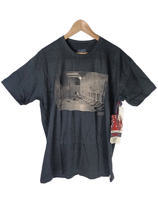 Altamont Eriberto Oriol For Altamont Thinker Black White Mens Size L S/s Vintage Shirt