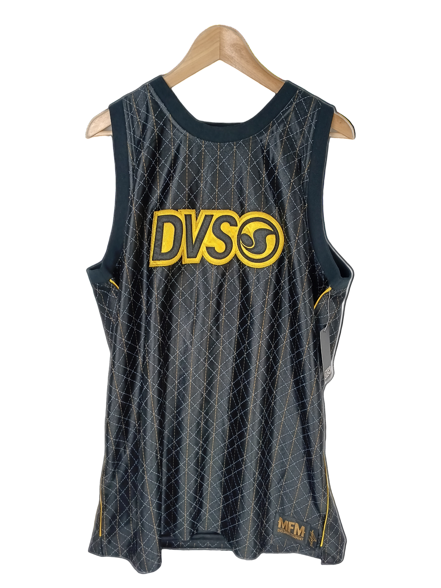 DVS Monty Black Gold Mens Size L Sleeveless Vintage Tank Top Shirt