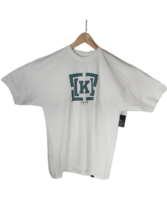 Krew Kr3w Bracket 2 Reg White Teal [K] Logo Mens Size XL S/s Vintage Shirt