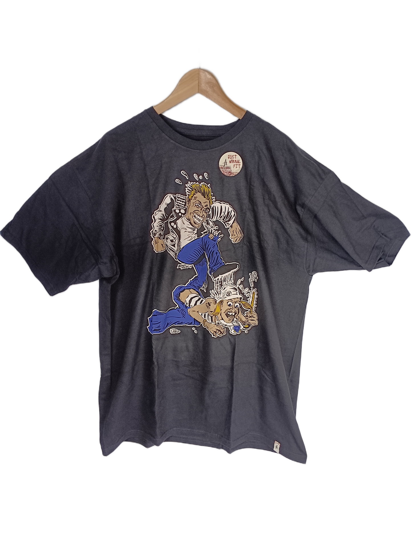 Altamont F'D Up One Black White Multi Mens Size XL S/s Vintage Shirt