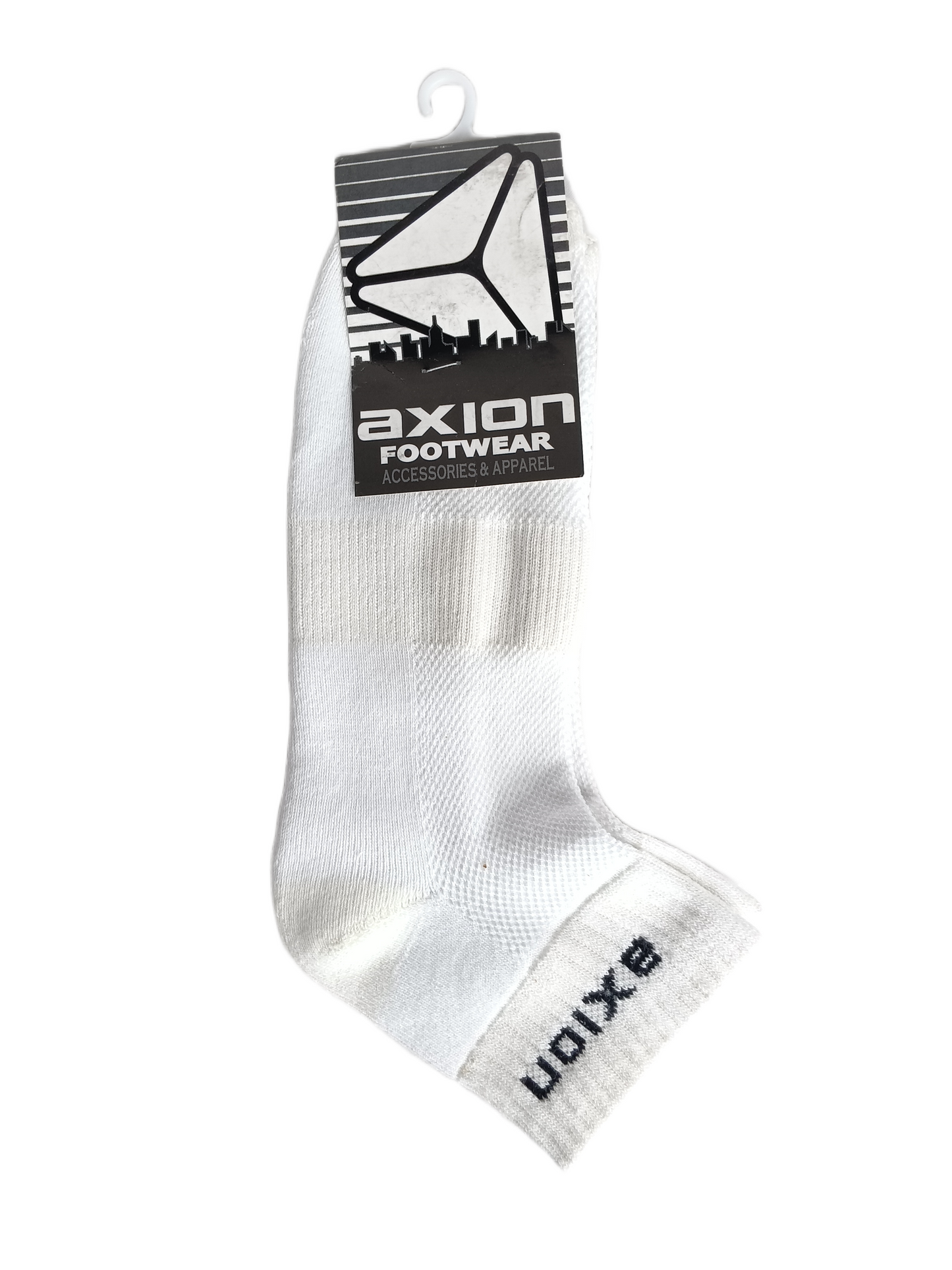 Axion Axion Logo Black White Mens One Size Fits Most Vintage Ankle Socks 1998