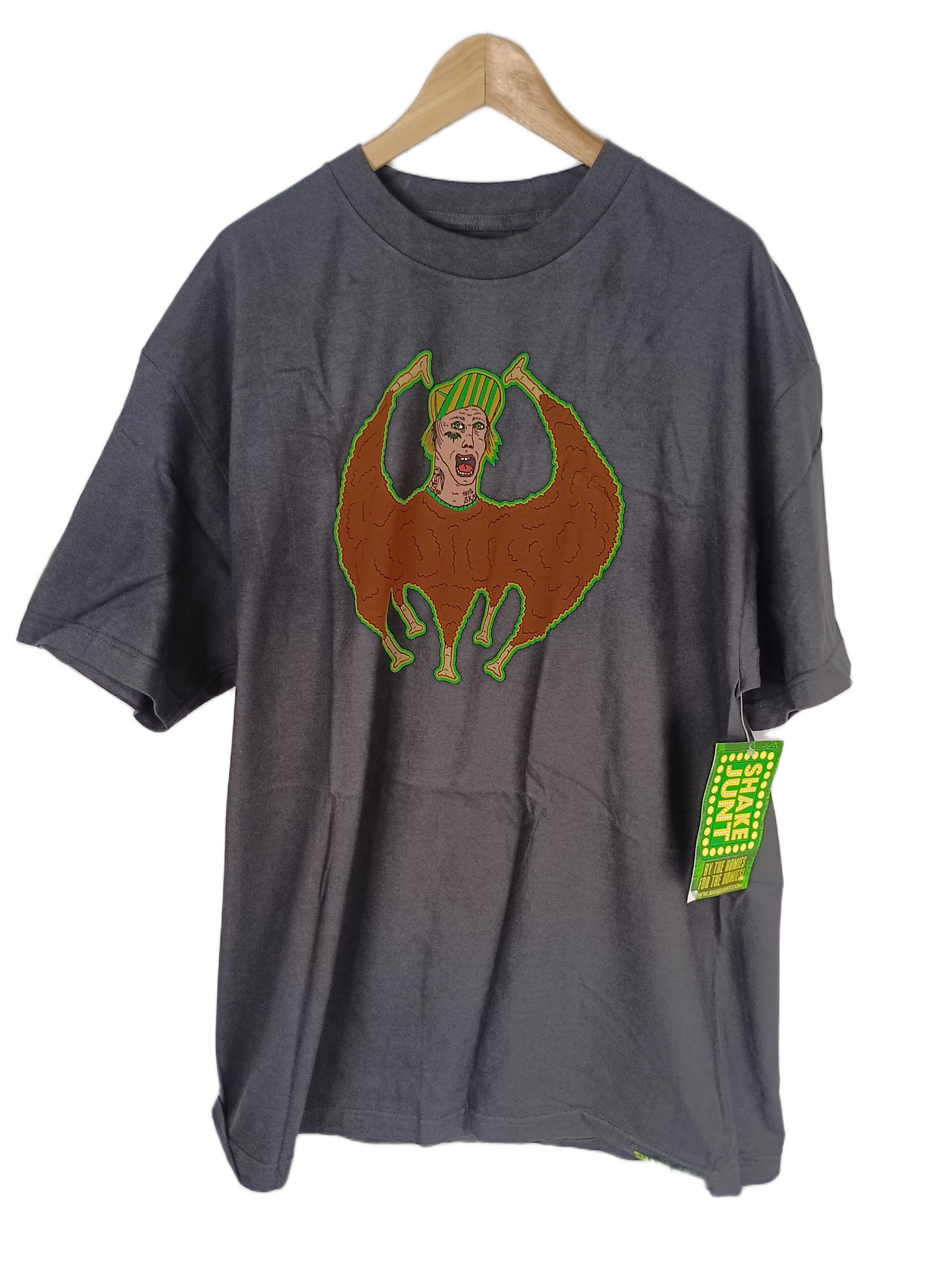 Shake Junt Braydon Szafranski Fried Chicken Batman Chicken Bone Nowison Black Green Multi Size XL S/s Vintage Shirt