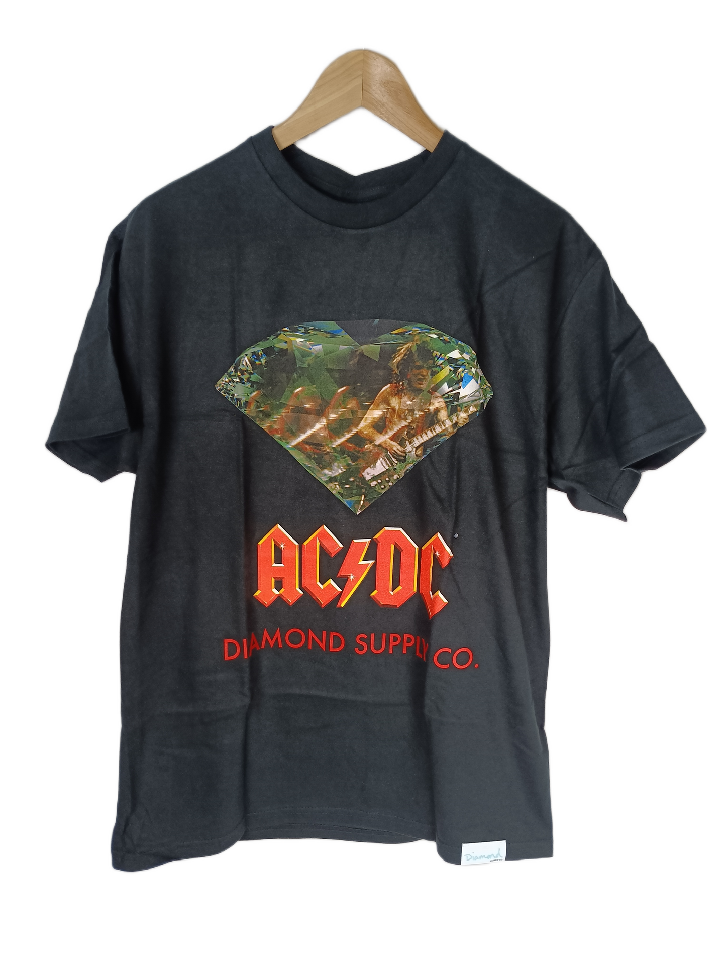 Diamond X AC/DC Black Multi Mens Size M S/s Vintage Shirt