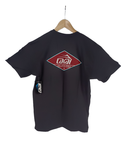 Lakai Lakai Limited Footwear Diamond Logo Black Burgundy White Mens Size M S/s Vintage Shirt