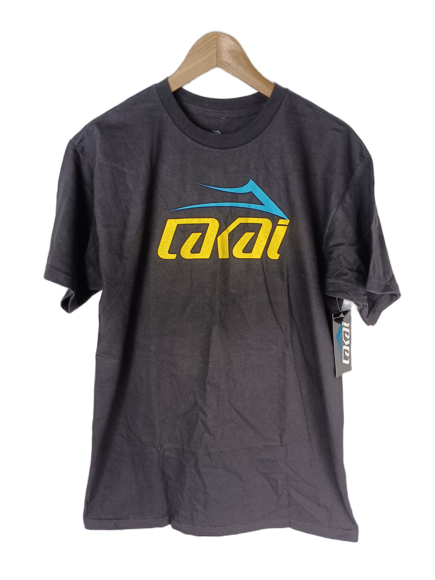 Lakai Lakai Logo Black Blue Yellow Mens Size M S/s Vintage Shirt