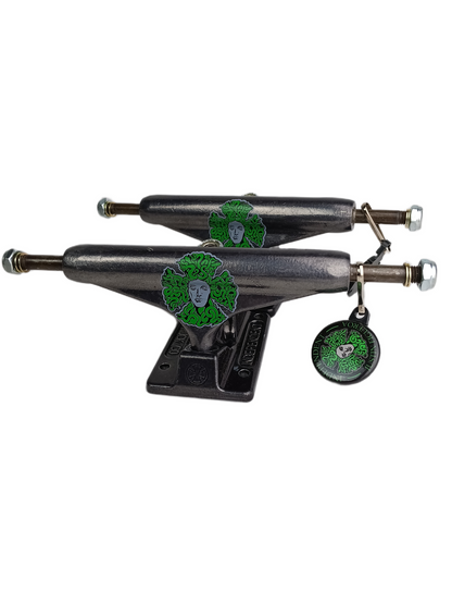 Independent Justin Figueroa Figgy Medusa Black Green Chrome Size 139 Stage 11 Hollow Axle & Kingpin Vintage Trucks