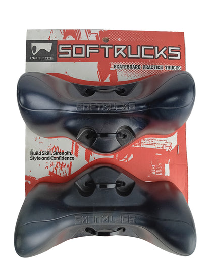 Softrucks Skateboard Practice Trucks Black Vintage Rubber Practice Trucks Hardware Included