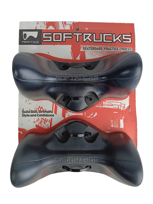 Softrucks Skateboard Practice Trucks Black Vintage Rubber Practice Trucks Hardware Included