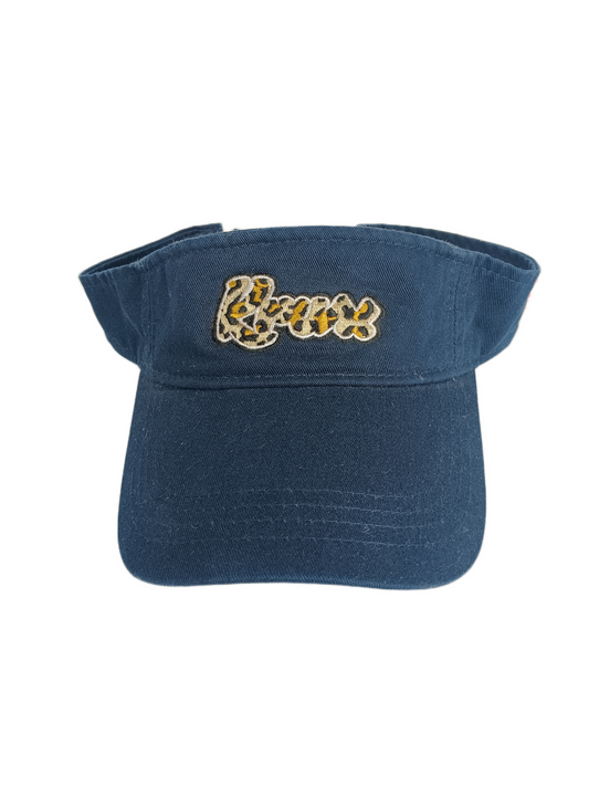 Krux Trucks Krux Cheetah Print Logo White Gold Navy One Size Fits All Vintage Velcro Strapback Visor Hat 2001