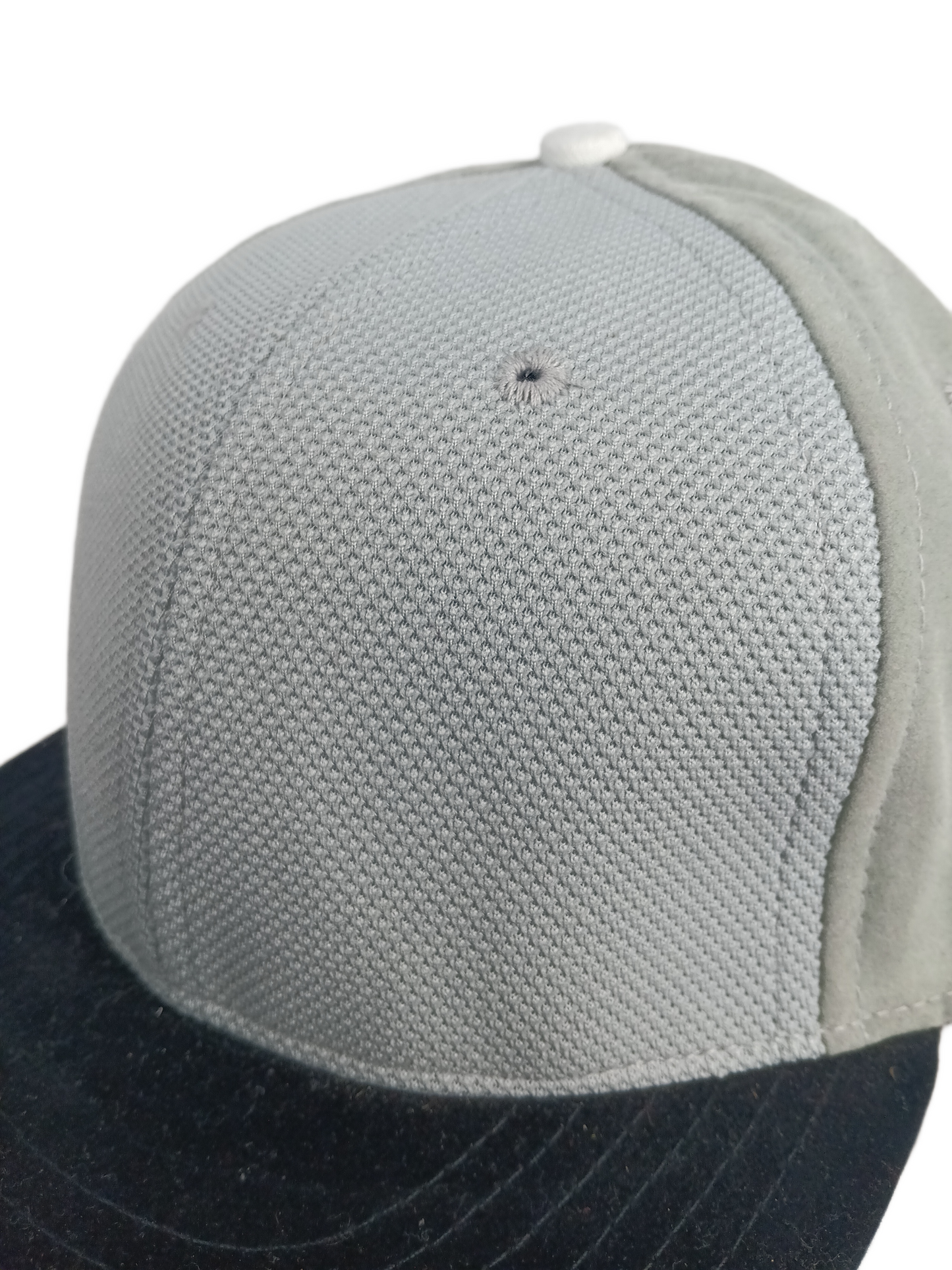 Quintin & Co. No Logo Textured Grey Front Panel Black Felt Brim One Size Fits All Vintage Snapback Hat
