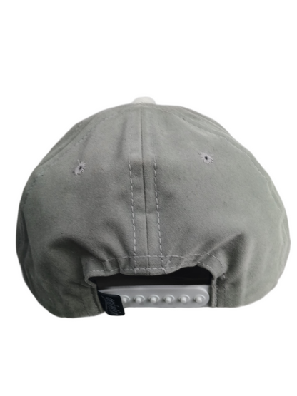 Quintin & Co. No Logo Textured Grey Front Panel Black Felt Brim One Size Fits All Vintage Snapback Hat