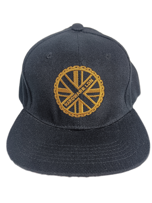 Hater Hardware LDN Black Gold 3X Gold Chain Felt Cheetah Print Underbill Vintage Snapback Hat