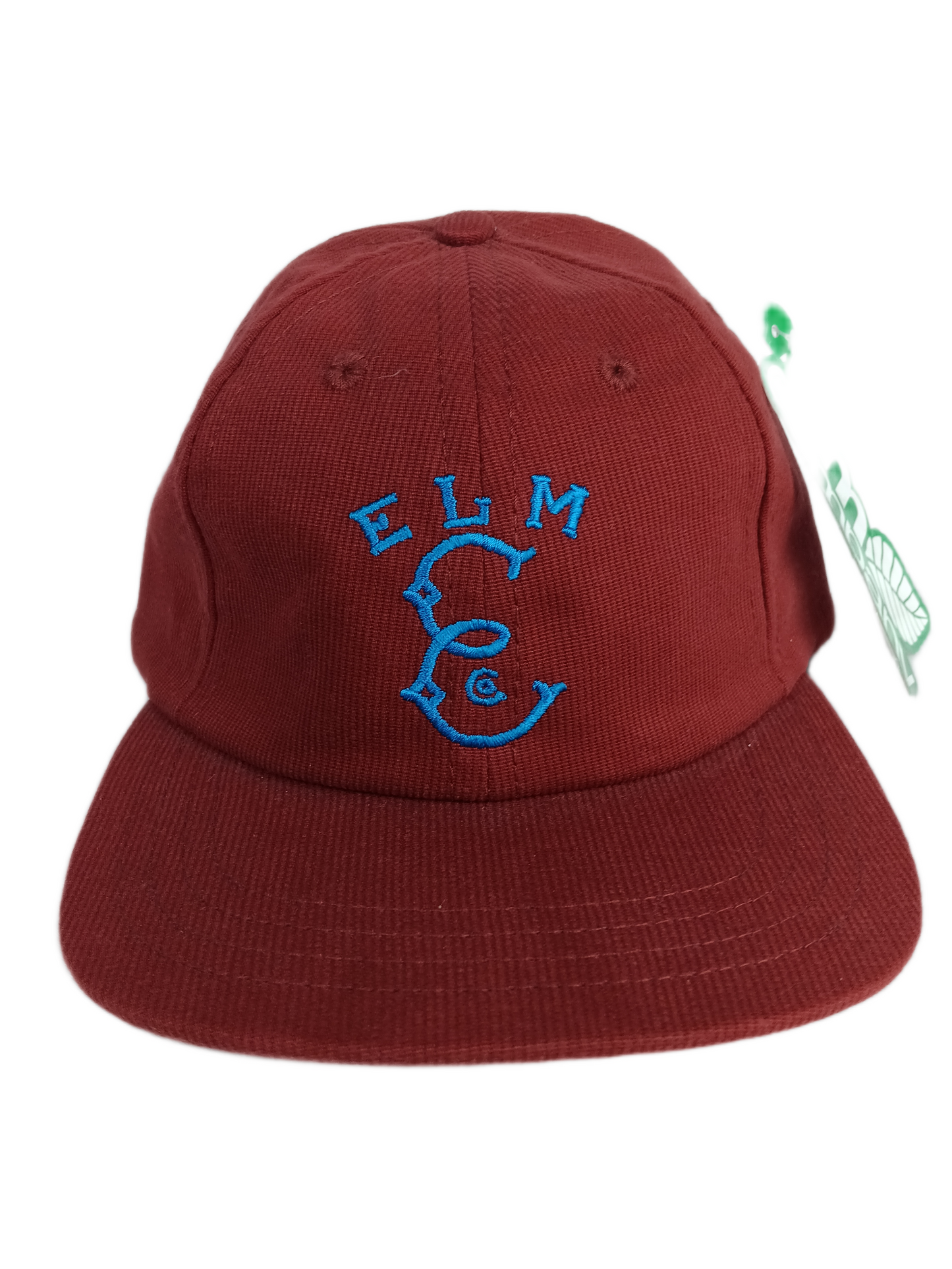 Elm E L M Initials Italic E Burgundy Royal One Size Fits All Vintage Strapback Hat