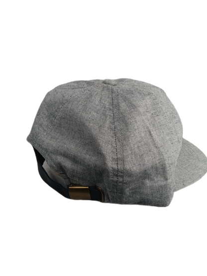 Brixtion BRXTN Grey Black One Size Fits All Vintage Leather Strapback Yupoong Hat