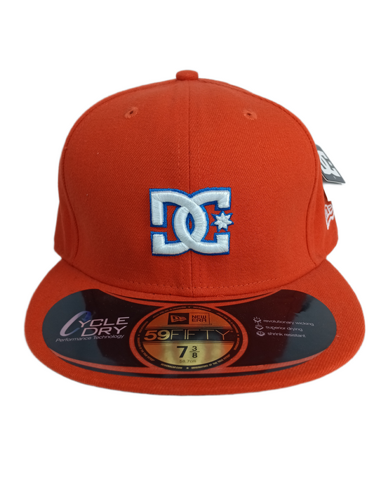 DC Empire Se Orange Blue White Size 7 3/8 58.7cm Vintage Fitted Hat