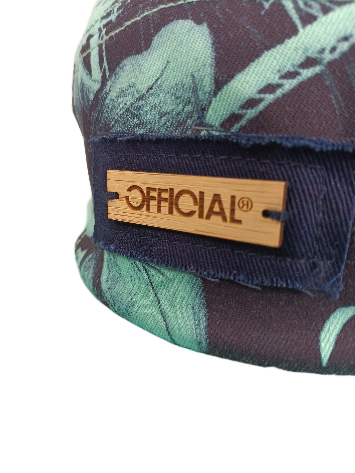 Official Odyessy Bamboos Turquoise Blue One Size Fits All Vintage Leather Strapback 5 Panel Hat
