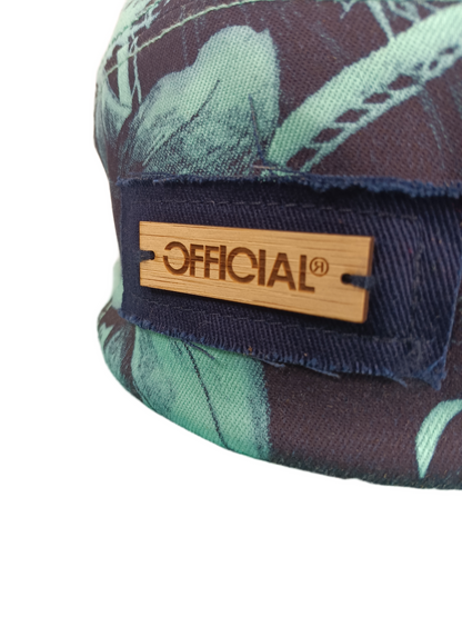Official Odyessy Bamboos Turquoise Blue One Size Fits All Vintage Leather Strapback 5 Panel Hat